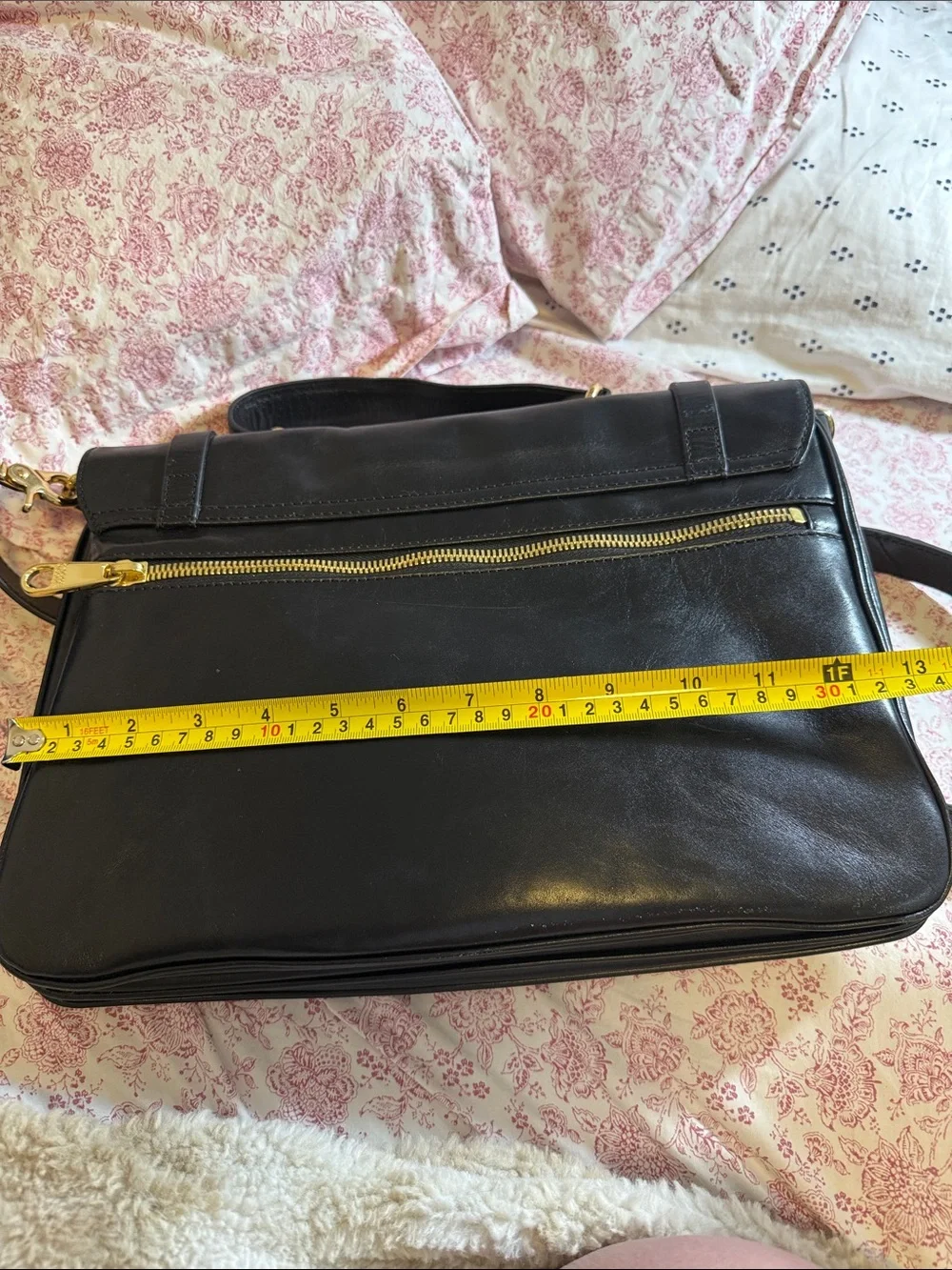 Badgley Mischka Black Leather Satchel with Gold Hardware NWOT